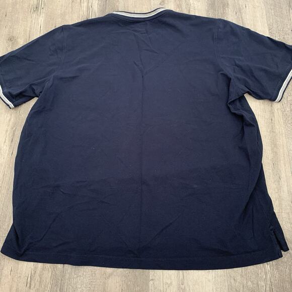 Lands End T-Shirt Mens Size XXL Blue Ringer Short Sleeve Crewneck Mesh - Picture 5 of 6